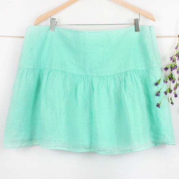 Vineyard Vines Dresses & Skirts - [VINEYARD VINES] ]Linen Seafoam Mini Skirt